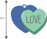 Candy Heart Keychain Blank & Sticker